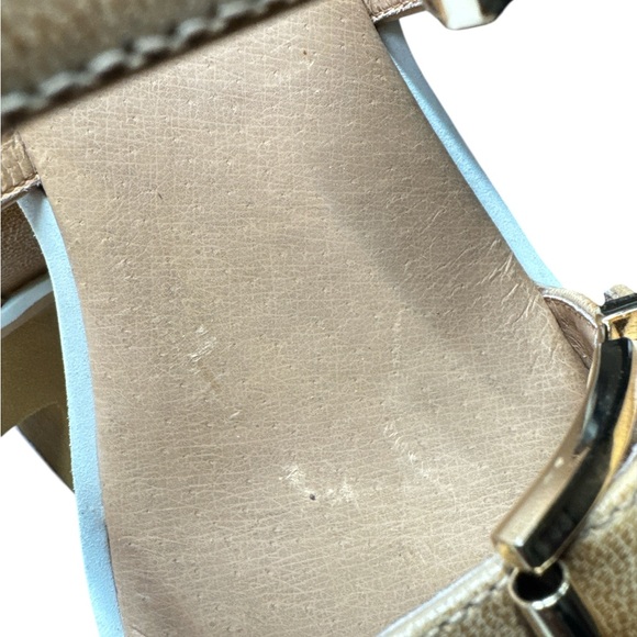 Antelope Tan Leather Double Buckle Platform Sandals Size 7 - Picture 11 of 11